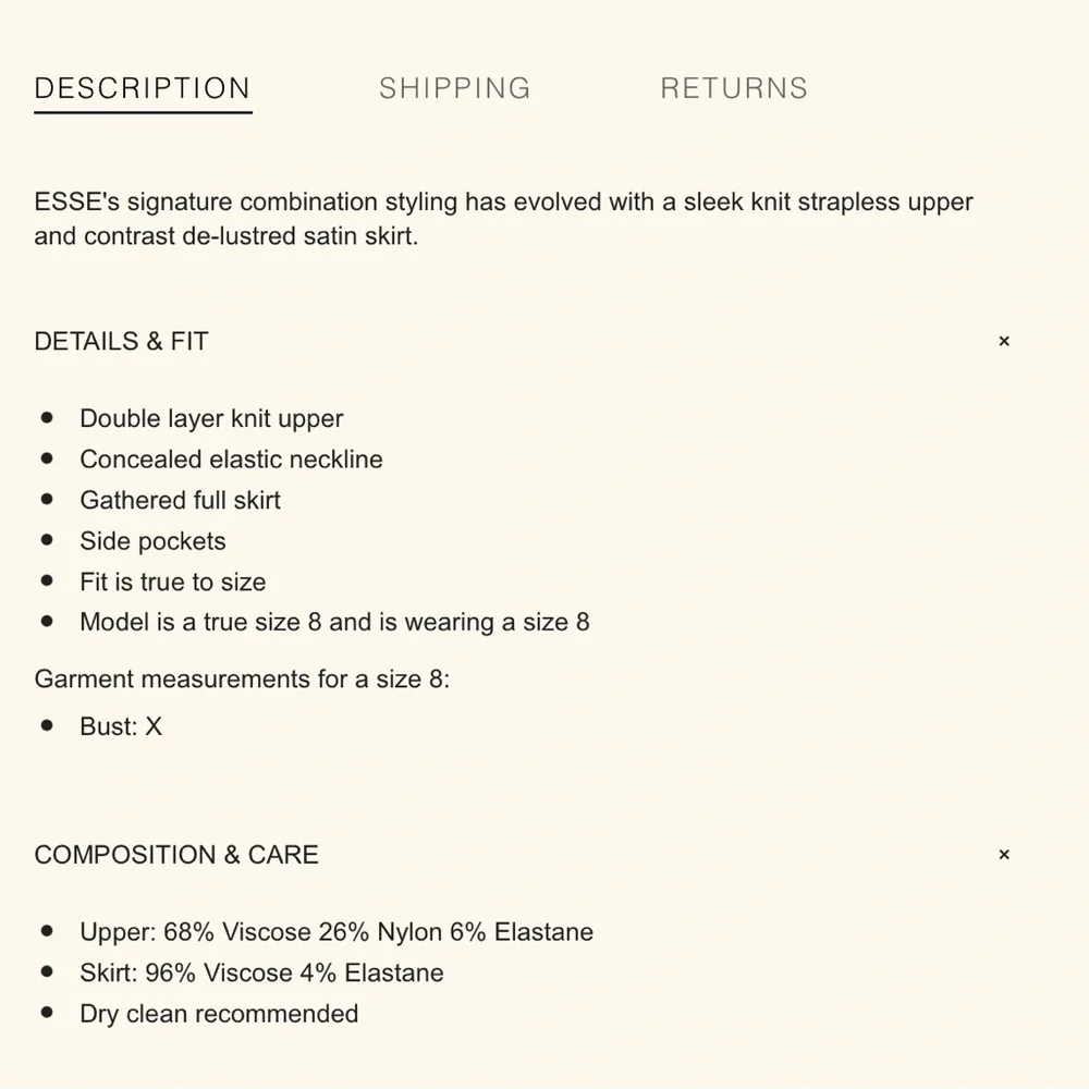 Esse Studios Lumiere Strapless Dress - Picture 2 of 2